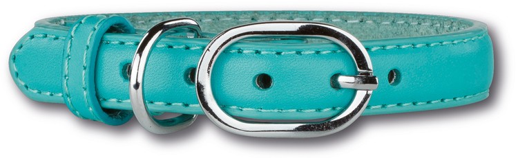 Leather Collar Turquoise/Silver 