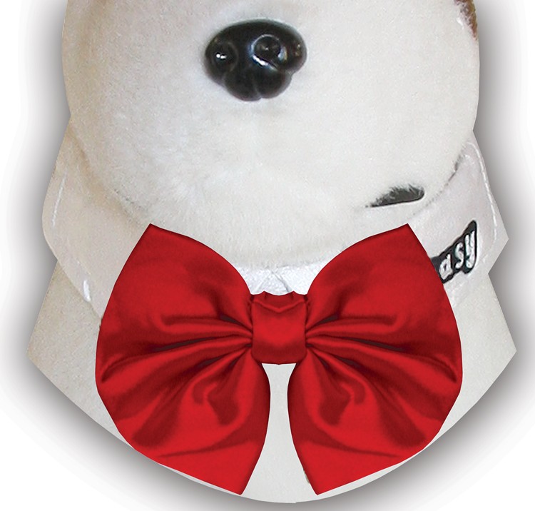 Bow Tie White/Red 