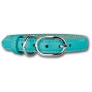 Leather Collar Turquoise/Silver 