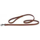 Leather leash Camel/Silver 